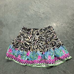 Lilly Pulitzer Zebra and Floral Skater Skirt